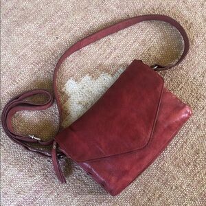 Latico Cranberry Buttery Luxe Leather Crossbody